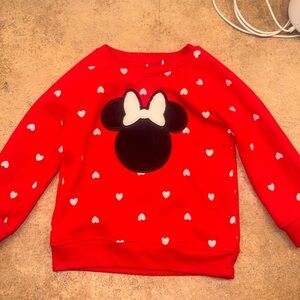 Red Minnie Mouse Kids Sweatshirt